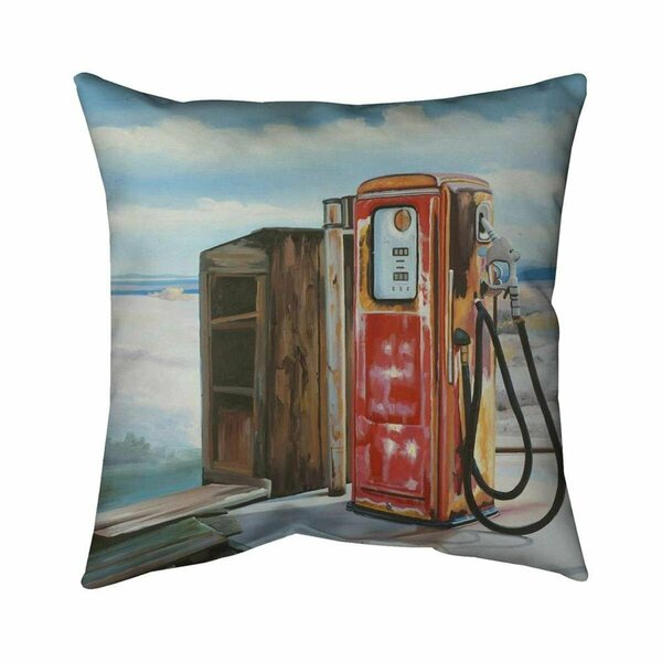 Fondo 26 x 26 in. Old Gas Pump-Double Sided Print Indoor Pillow FO3335258